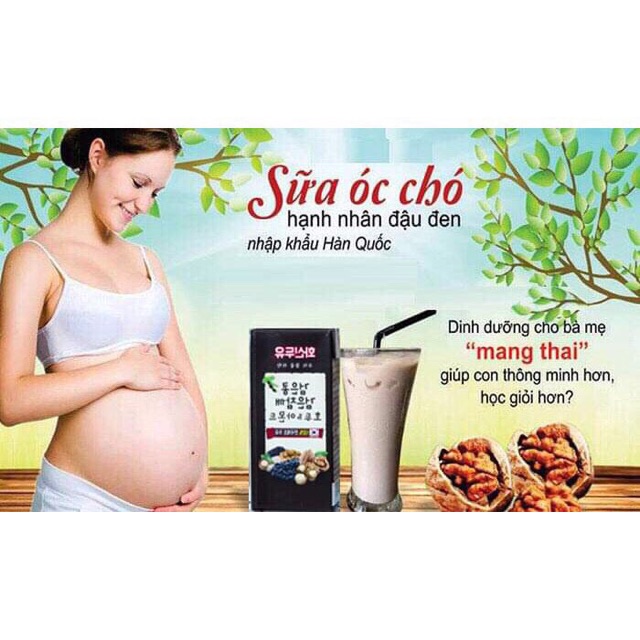 [NỘI ĐỊA HÀN QUỐC] SỮA HẠT ÓC CHÓ HẠNH NHÂN ĐẬU ĐEN &amp; MACCA HÀN QUỐC [THÙNG 24 HỘP x 190ML]