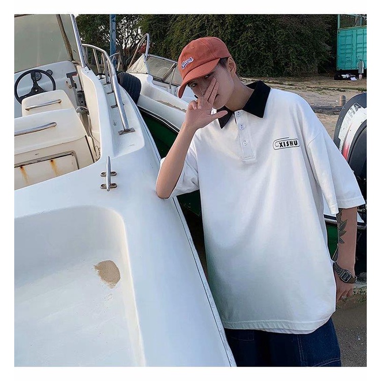 Áo polo Ngắn Tay Dáng Rộng Thời Trang Mùa Hè Dành Cho Nam