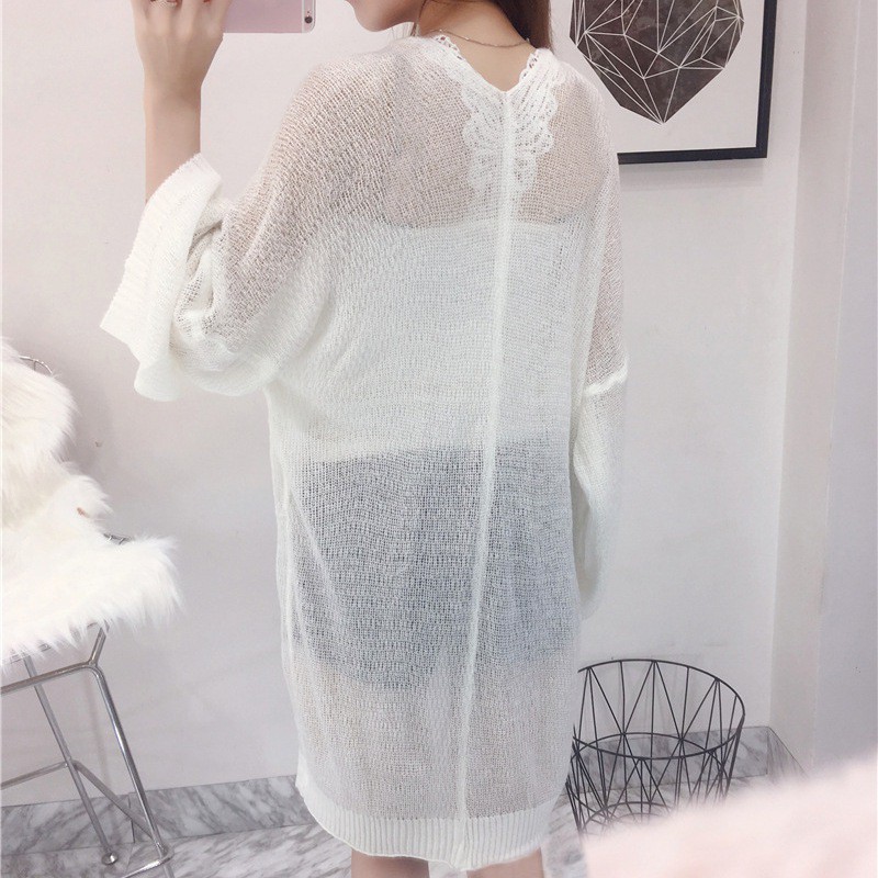 [Baywellfashion]Áo khoác Cardigan dệt kim vải mỏng dáng dài thiết kế hợp thời trang dành cho nữ | WebRaoVat - webraovat.net.vn