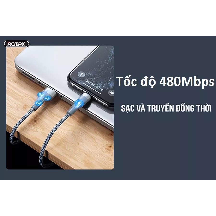 Cáp sạc và truyền dữ liệu Micro /  type-C/ L remax RC124 - Màu ngẫu nhiên