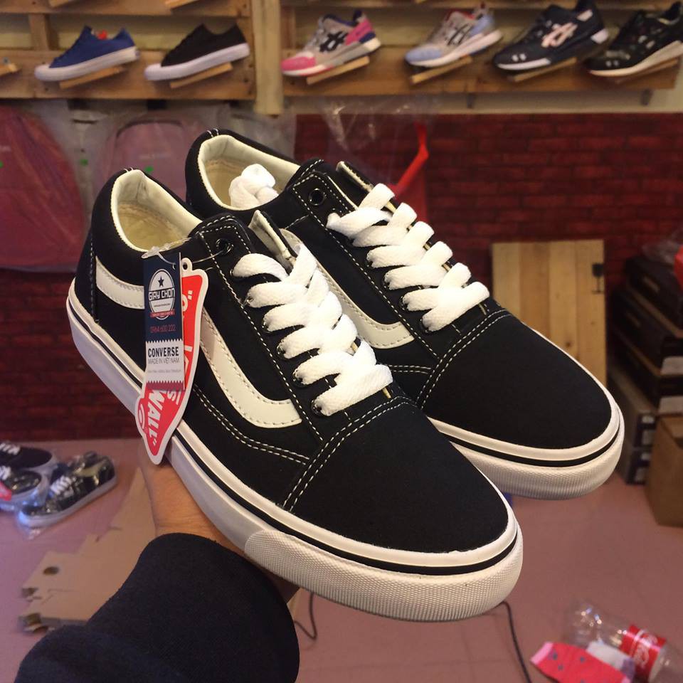 Giày Vans Old Skool Đen Trắng Nam Nữ