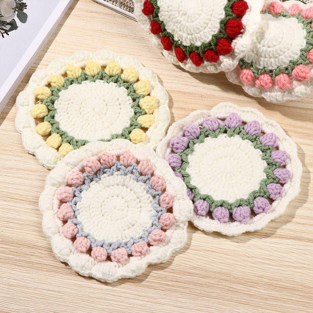 Đế Lót Ly Cách Nhiệt Chống Bỏng Hình Hoa Tulip 24 Handmade