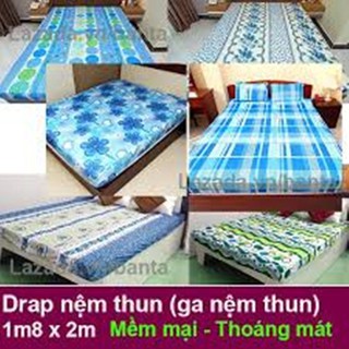 Tấm Ga / Drap Giường Lẻ (Không Áo Gối) Thun Lạnh Loại 1 : Đủ Size, Nhiều Mẫu - Giao Màu Ngẫu Nhiên