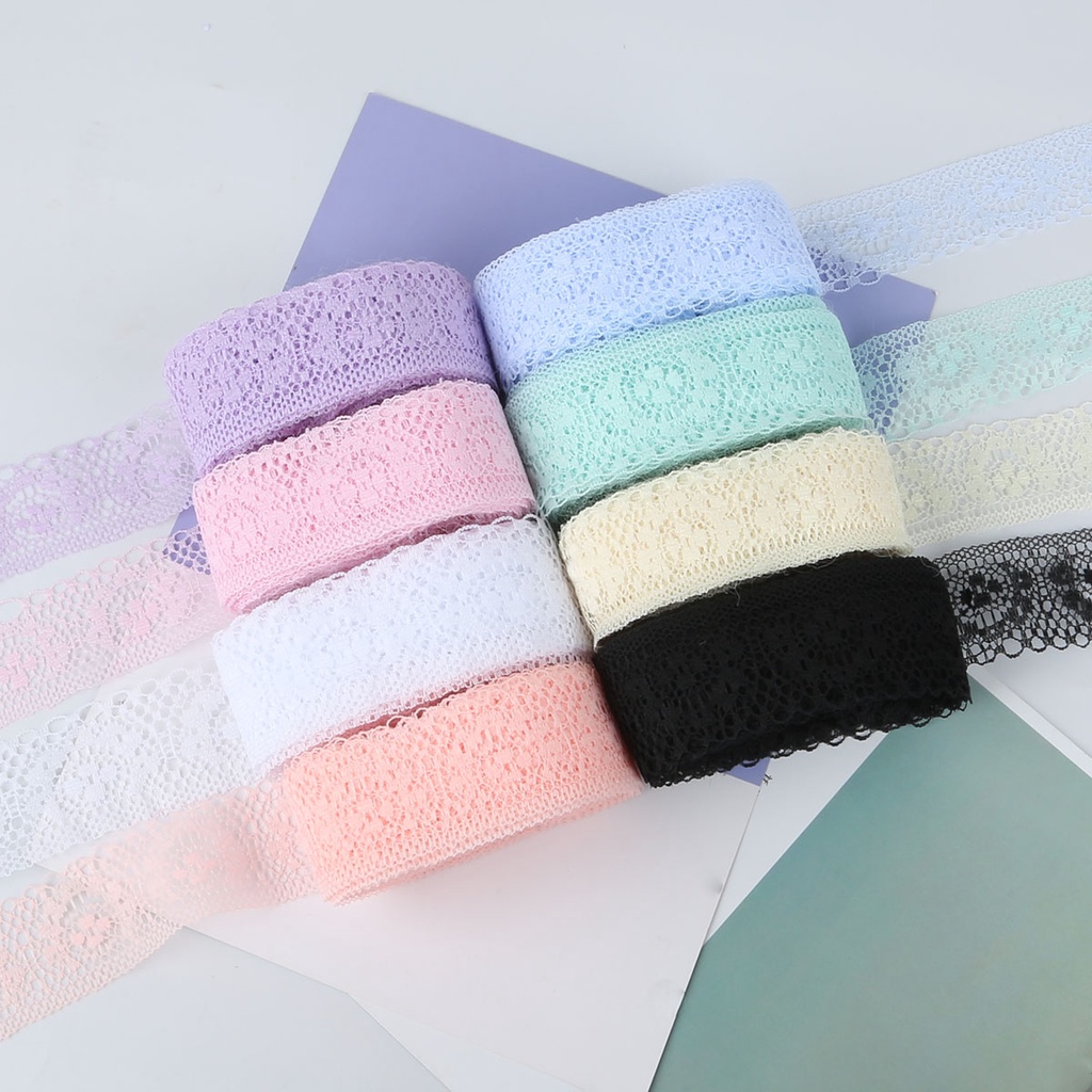 Cuộn dây ren dài 10 yard 40mm dùng trang trí tùy chọn màu sắc