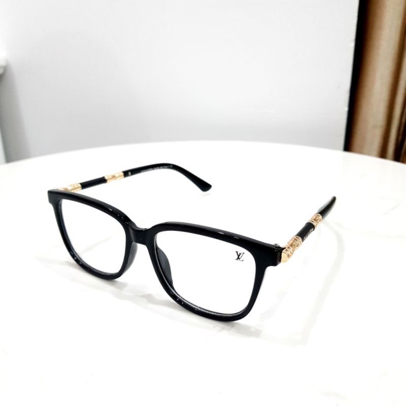 Gọng Kính Cận LV charm vàng Thời Trang Nam Nữ Dáng Mắt Vuông
