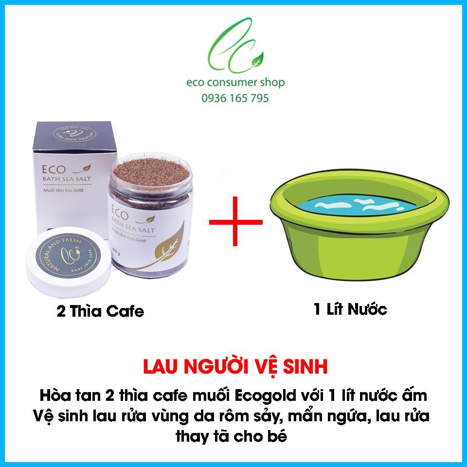 Muối tắm bé Sinh dược Eco gold hỗ trợ rôm sảy mẩn ngứa 