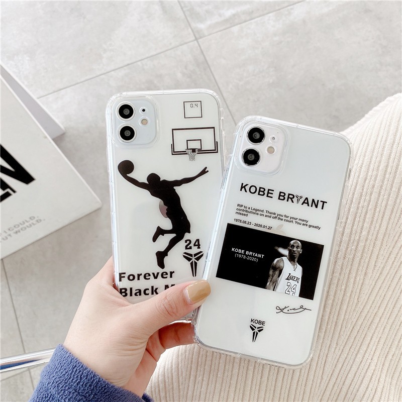 Ốp Điện Thoại Silicon Mềm Trong Suốt Hình Cầu Thủ Bóng Rổ Kobe Bryant Nba Cho Iphone 12 Mini 11 Pro Max 7 8 Plus X Xr Xs Se2