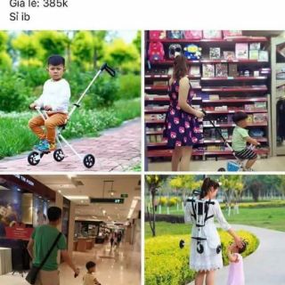 Xe đẩy 3 bánh siêu thị