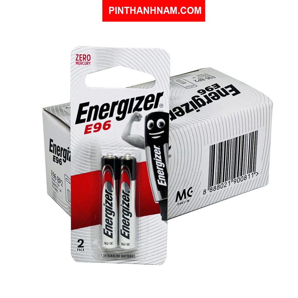 Pin AAAA (4A) E96 Energizer 1.5V vỉ 2 viên chính hãng