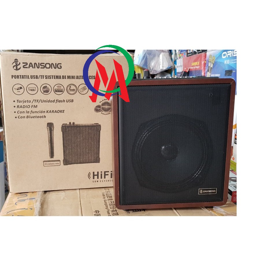 Loa Bluetooth Karaoke Mini Zansong A061 -   bass 18 -bh 12 tháng