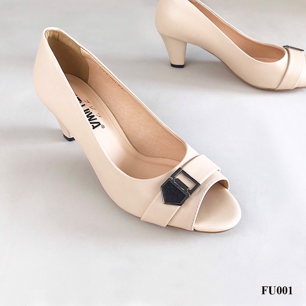 Giày Cao Gót Nữ FUJIWA - FU001. Đế Cao 5cm. Da Tổng Hợp Cao Cấp. Form Chuẩn Size. Size:  35, 36, 37, 38, 39