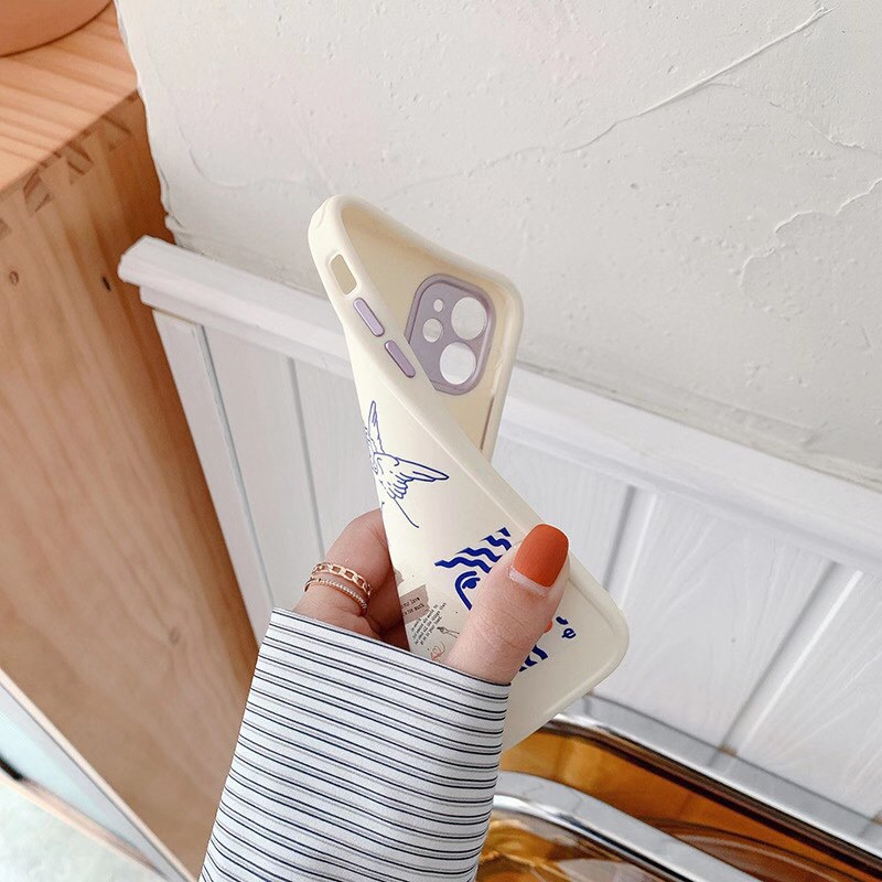 Ốp Lưng Tpu Matte Họa Tiết Thiên Thần Thời Trang Cho Iphone12 / 12pro Max / 12mini / 7plus / Xsmax / 11pro Max / 11 | BigBuy360 - bigbuy360.vn