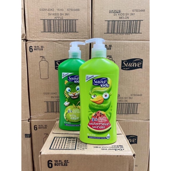 Sữa tắm gội trẻ em Suave Kids 3in1 532ml Mỹ