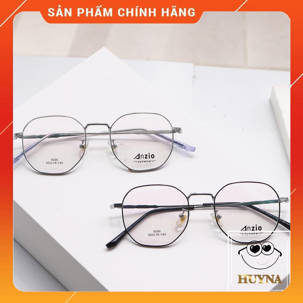 - Gọng kính cận thời trang cao cấp teen ngố Hàn Quốc -Titanium Alloy- Unisex - Anzio AZ6006