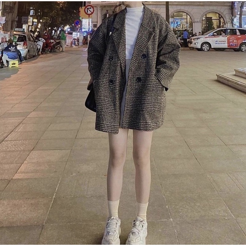 Áo vest dạ kẻ