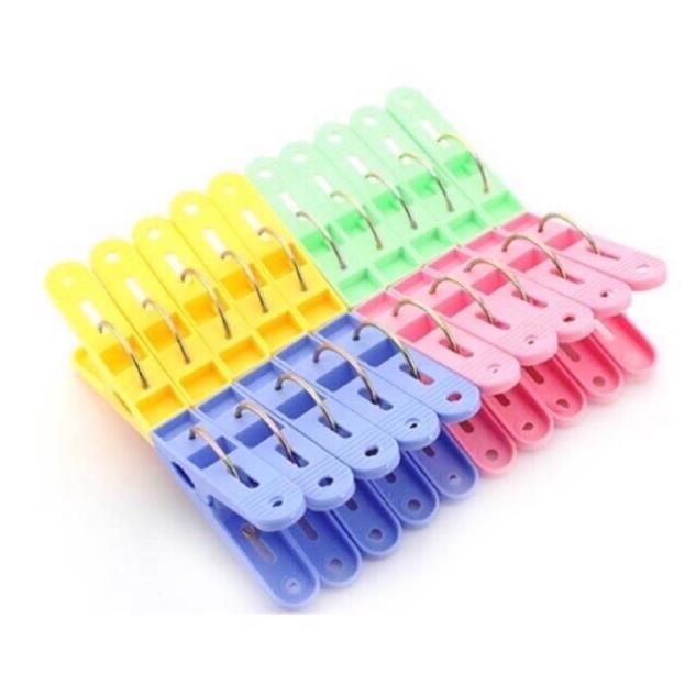 Vỉ 20 kẹp nhựa, kẹp phơi quần áo