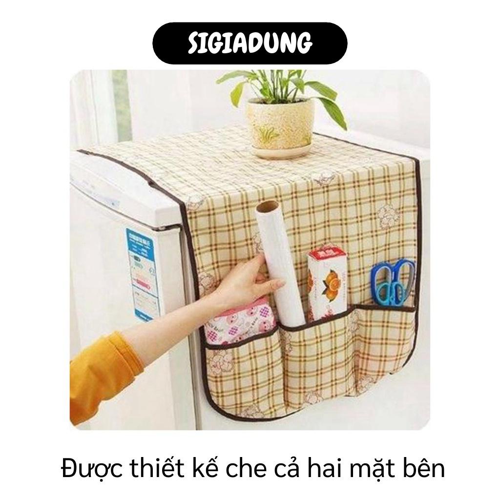 [SGD] Tấm phủ tủ lạnh thông minh - Tấm che tủ đựng đồ đa năng có ngăn bỏ đồ 125x44cm 2839