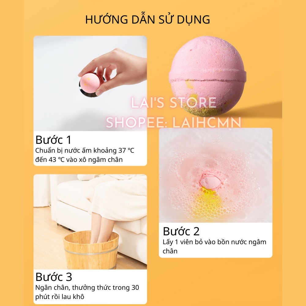 Bóng Ngâm Chân Thảo Dược Images Hương Thơm Tự Nhiên Giúp Da Chân Mềm Mại, Mịn Màng, Cải Thiện Tình Trạng Da Khô Ráp