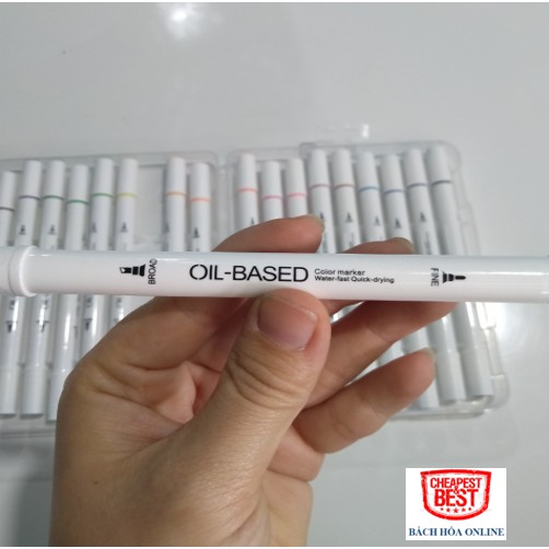 [FREESHIP EXTAR] Bút Marker, Lông Màu, Highlighter, Calligraphy 18 Màu, Nhỏ Gọn, Xinh Xắn, 2 Đầu BaoKe MS 2923-18