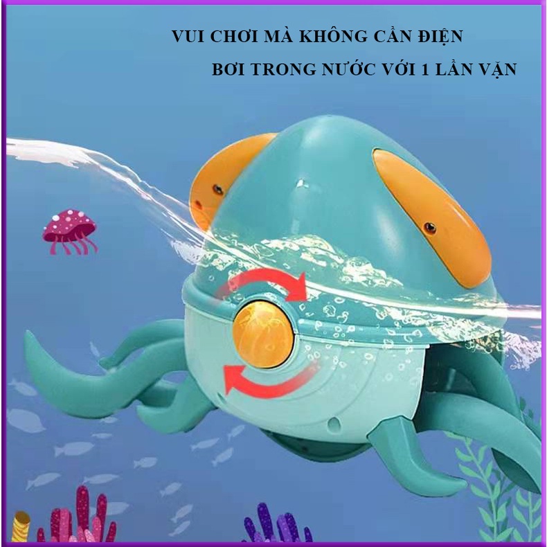 Đồ Chơi Bạch Tuộc Bò Tinh Ngịch, Bạch Tuộc Bơi Dưới Nước, Chạy Dây Cót, Đồ Chơi Nhà Tắm