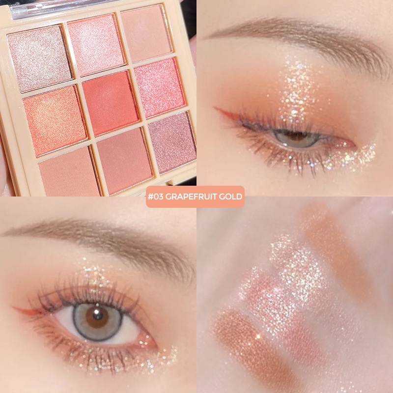 Bảng phấn mắt COLOUR 9 màu chống thấm nước lâu trôi