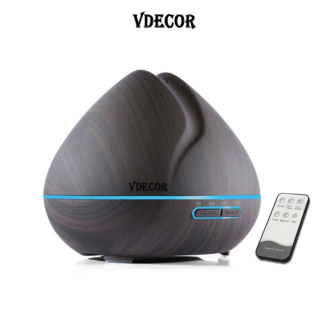 Máy khuếch tán tinh dầu VDECOR hình BÚP SEN cao cấp dung tích 550ml Bảo hành 12 tháng