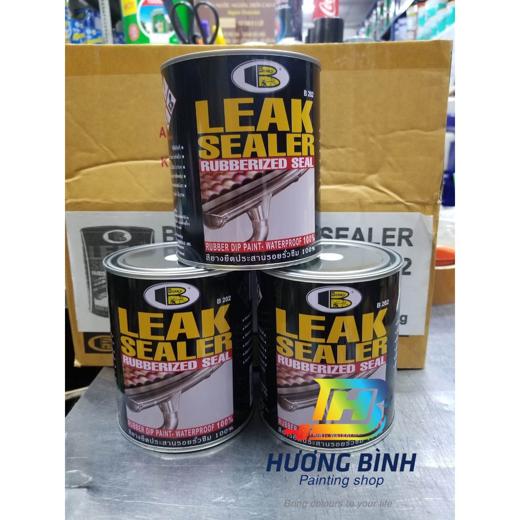 Sơn cao su chống thấm, chống dột Bosny - Leak Sealer Bosny B202 (500gr)