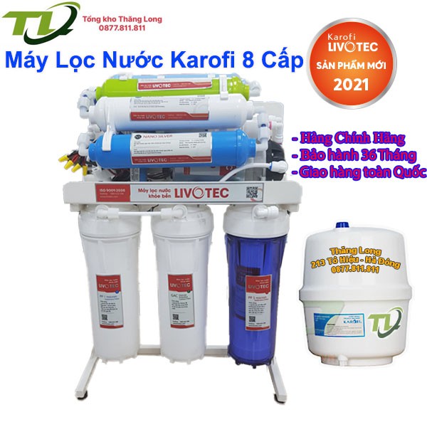 MÁY LỌC NƯỚC KAROFI LIVOTEC 212 - 8 LÕI LỌC LẮP GẦM BẾP _ Có lắp đặt