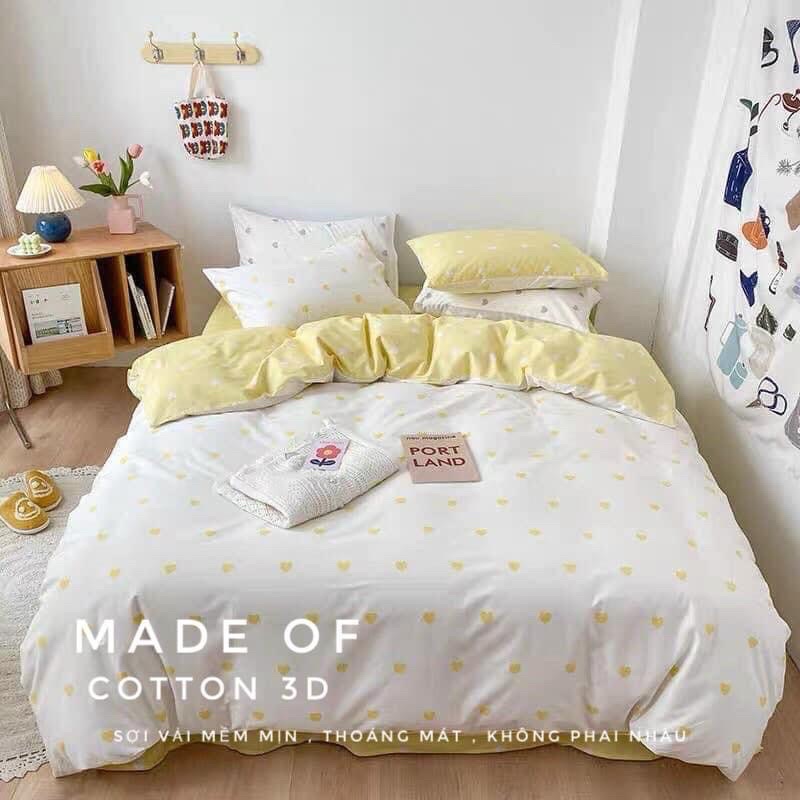 Bộ Chăn Ga Gối Cotton Poly Màu Pastel