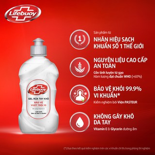 [🛵 FREESHIP - SIÊU TIẾT KIỆM] Gel Rửa Tay Khô LIFEBOUY 235ml, Sạch Siêu Nhanh, Bảo Vệ Vượt Trội 10 (Chai nắp 235ml)