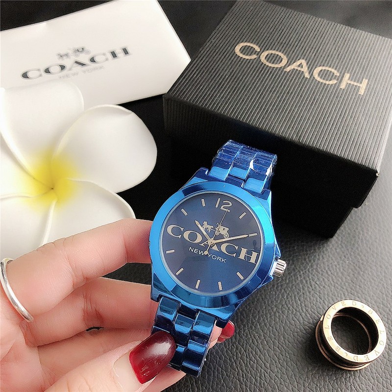 Đồng Hồ Quartz 2021 Nhãn Hiệu Coach Cổ Điển 100% Real Shot Logo Ch Cho Nam Và Nữ