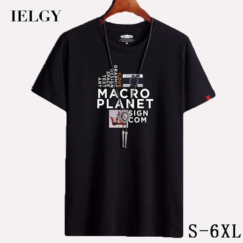 Áo Thun Nam Tay Ngắn Dáng Rộng Bằng cotton Thời Trang Mùa Hè size S-6XL