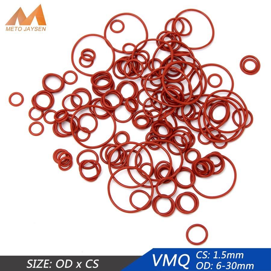 Set 20 Vòng Đệm Cao Su silicone Hình Chữ o Kích Thước 1.5mm od 6mm-30mm