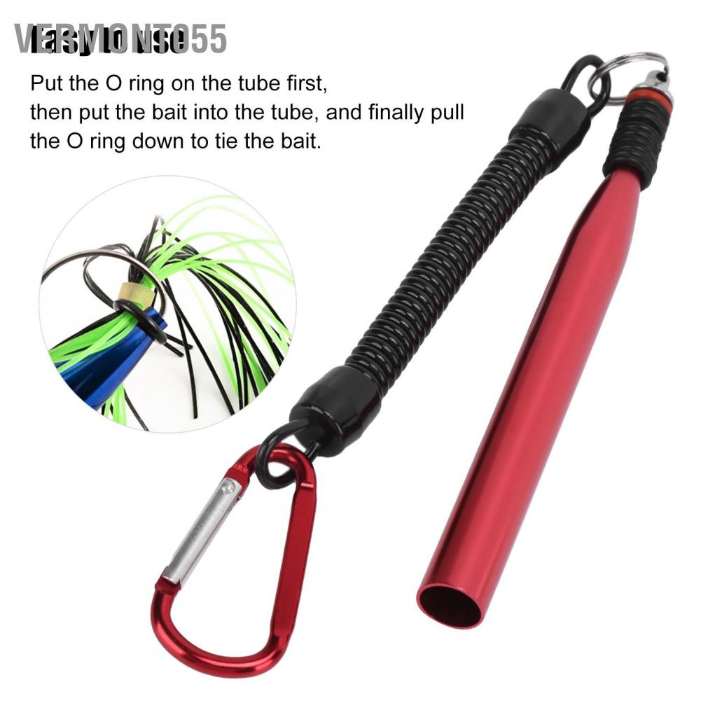 Vermont055 Aluminium Alloy Soft Baits Fishing Accessories Wacky Worm Rig Tool with 100 O Rings