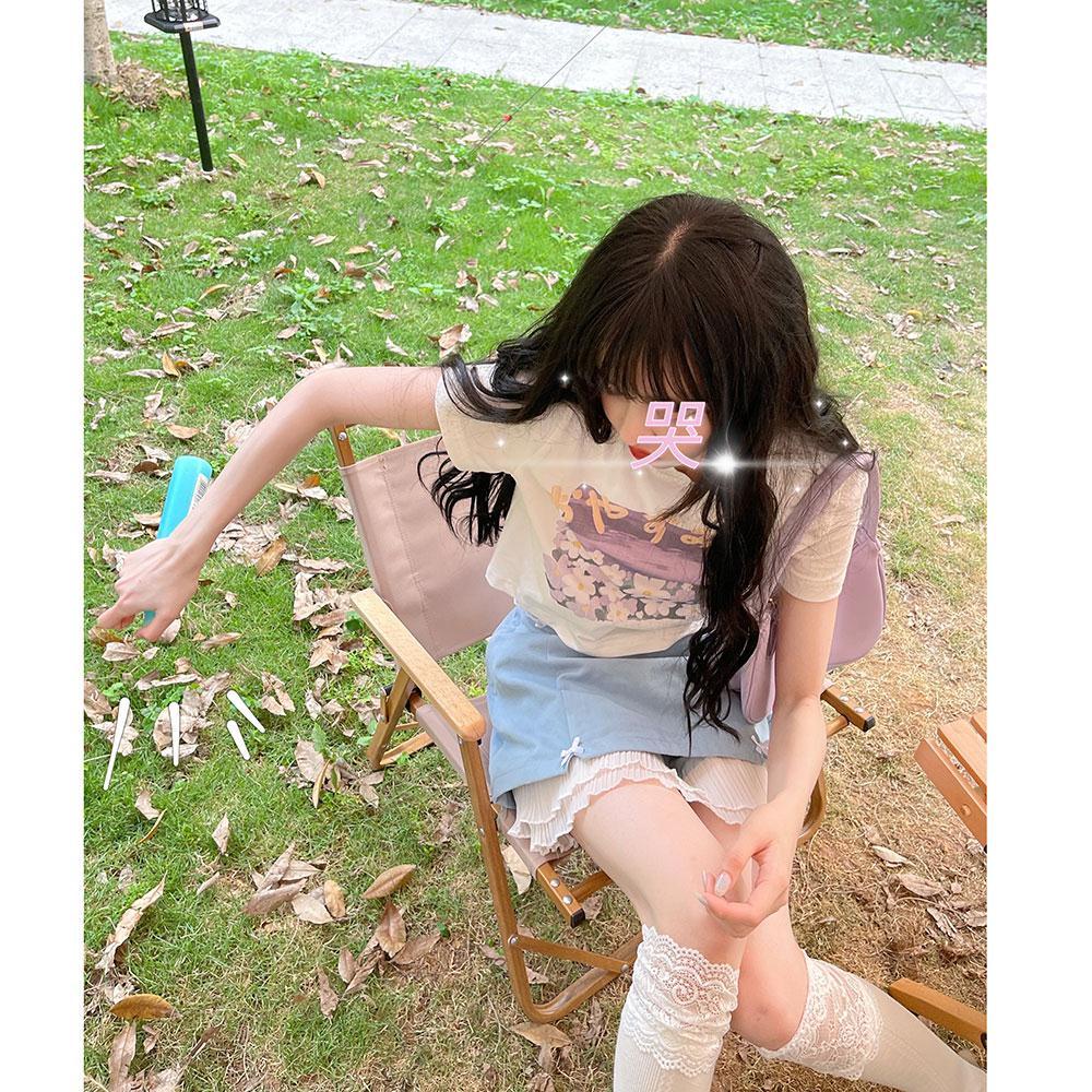 COZOK Chân Váy Lưng Cao Phối Nơ Xinh Xắn Dành Cho Nữ