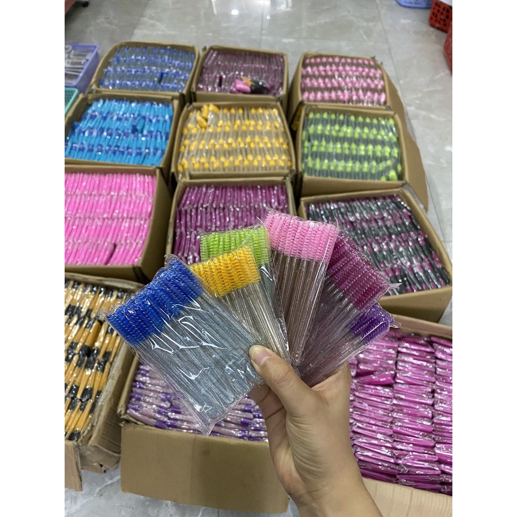 Chổi chải mi kim tuyến (TÚI 5 CÂY ) màu ngẫu nhiên - dụng cụ nối mi