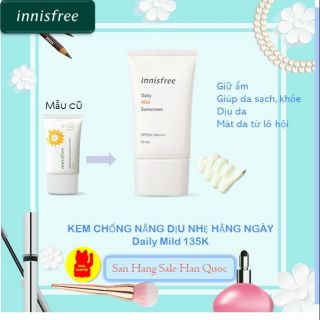 [CÓ BILL] Kem chống nắng hằng ngày cho da khô nhạy cảm INNISFREE MILD daily UV protection cream