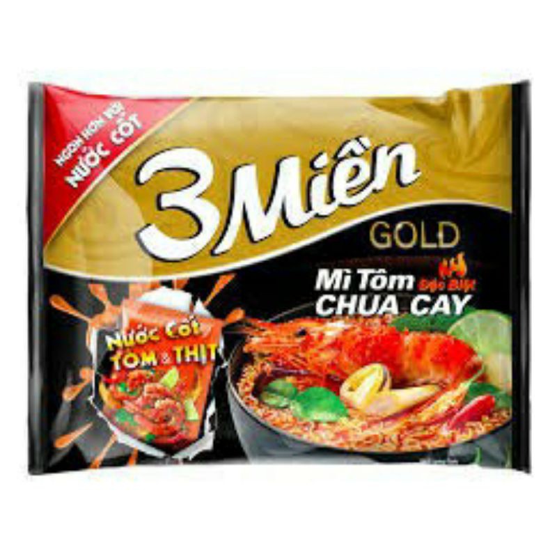 Mì ba miền gold gói 75g (có nước cốt)