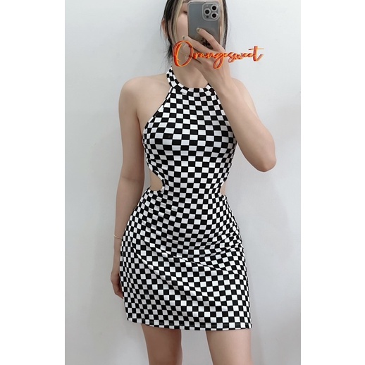 Đầm Yếm Body Hở Lưng Có Mút Ngực 3 Màu Cao Cấp YKLCR