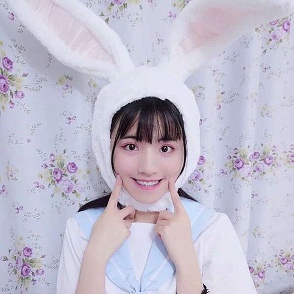 Mũ thỏ Tai dài Trang phục thỏ Trang phục ưa thích Trang phục Mũ nón Cosplay Mũ trùm đầu