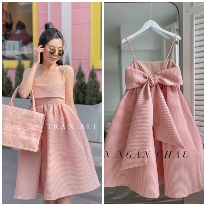 ĐẦM BABYDOLL HAI DÂY NƠ LƯNG CHẤT XỐP ( kèm hình thật )