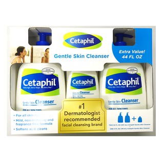 Set 3 chai sữa rửa mặt Cetaphil Mỹ