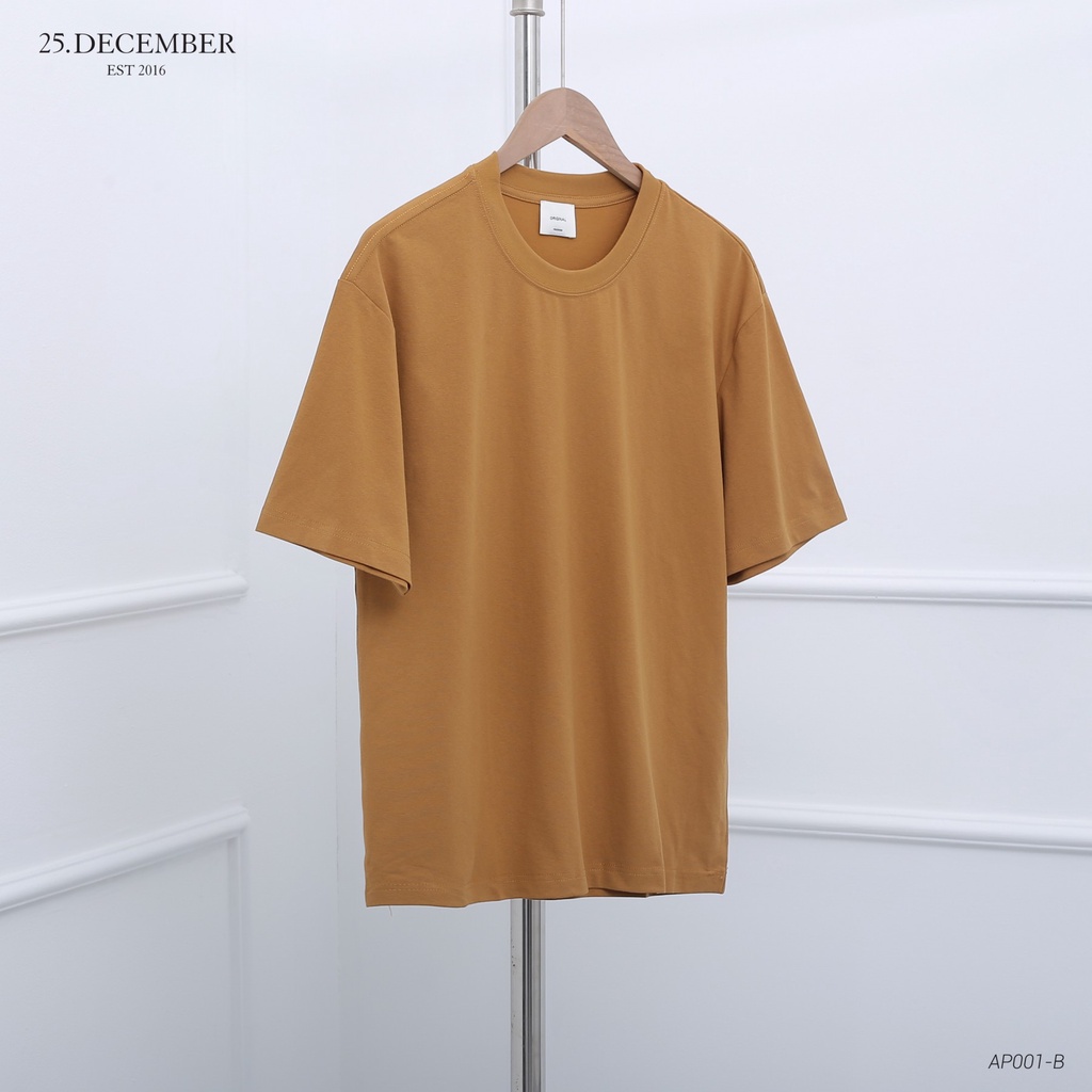 Áo phông trơn basic, chất vải cotton dầy dặn, phom dáng đẹp - 25.December AP001