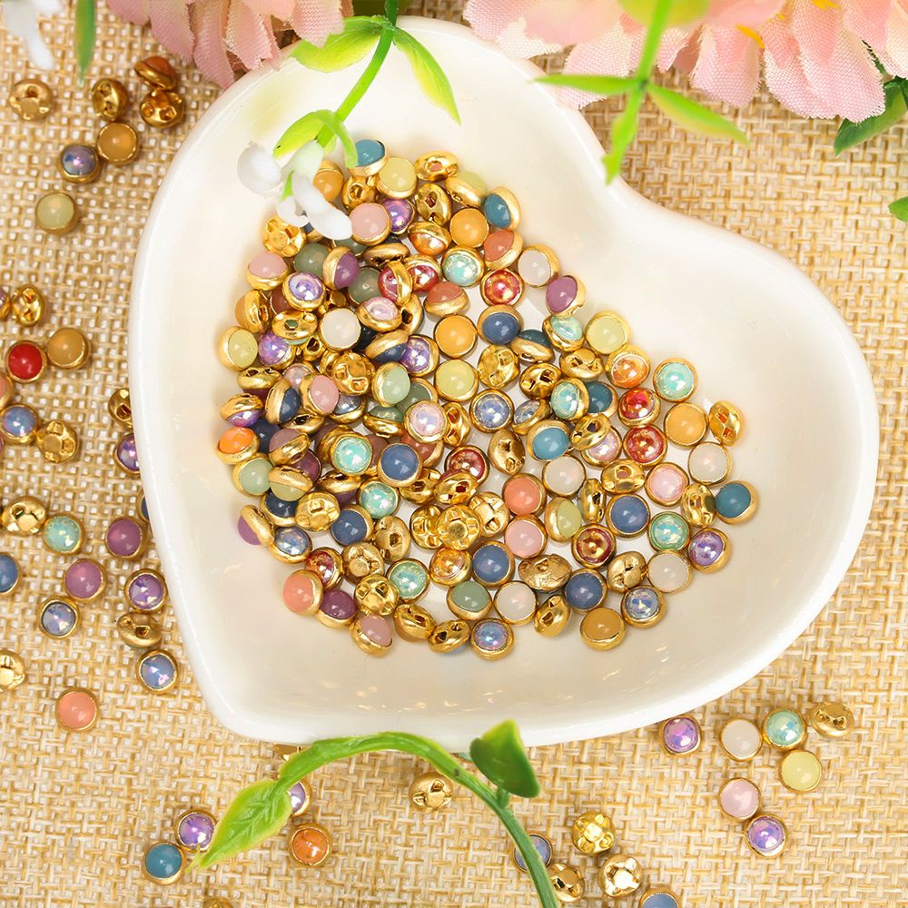 Set 20/ 40 nút ngọc trai mini 4mm nhiều màu dễ thương dùng để may quần áo búp bê/ đồ thủ công tỉ lệ 1/ 6