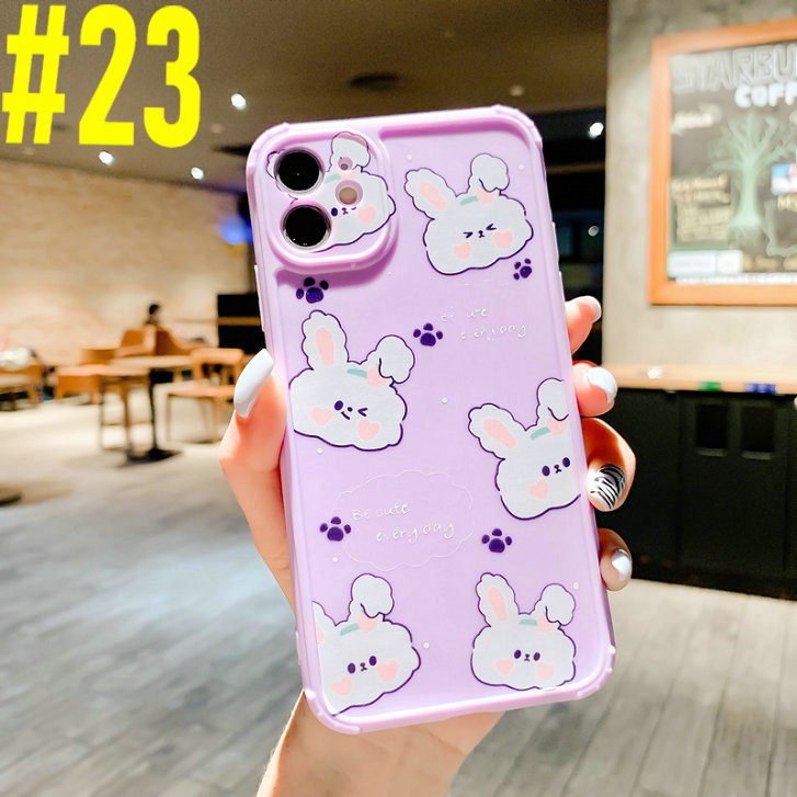 LF|【COD&Ready Stock】Couple Rabbit Case for OPPO Reno 2 3 A53 A33 A52 A92 A3s A5s A7 A12 A5 A9 A91 A31 2020 A11K A12E A57 A39 A83 A37 A37F Neo 9  F1s F1 Plus F9 Pro F11