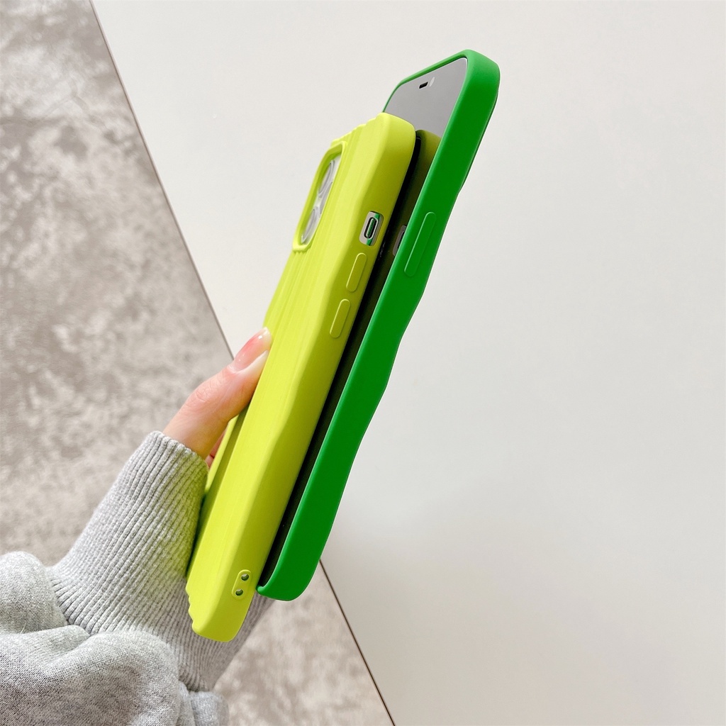 Curtain crease oil spray green plum green full  coverage TPU compatible for iphone 13 12 11 pro max x xr xsmax 7 8 Plus SE3 2022 soft case protection cover casing