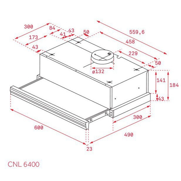 [GIÁ SHOCK] MÁY HÚT MÙI ÂM TỦ 60CM TEKA CNL 6400 BK BLACK,CAM KẾT HÀNG LOẠI 1