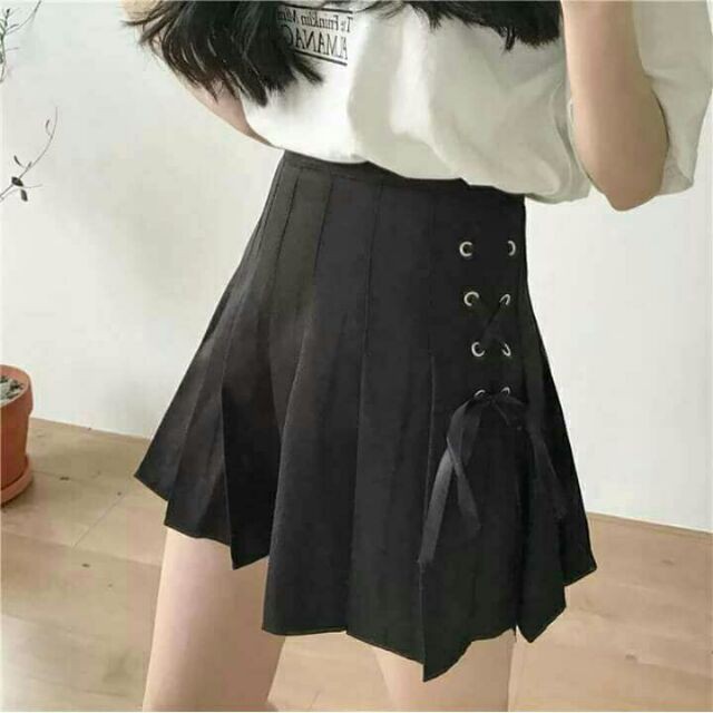 Chân Váy Kaki chân váy xếp ly Chân váy đen Chữ A Dáng ngắn Váy Thiết Kế Xẻ Quyến Rũ | BigBuy360 - bigbuy360.vn