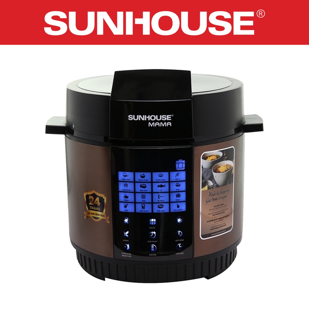 Nồi áp suất điện tử đa năng 5L SUNHOUSE MAMA SHD1588B