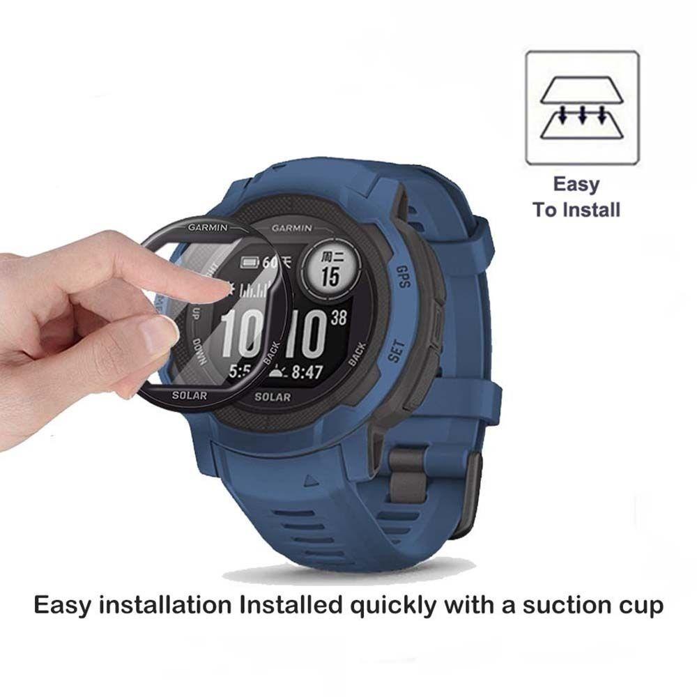 Set 2 Miếng Dán Viền Cong 3D Chống Trầy Bảo Vệ Cho Đồng Hồ Garmin instinct 2 2S
